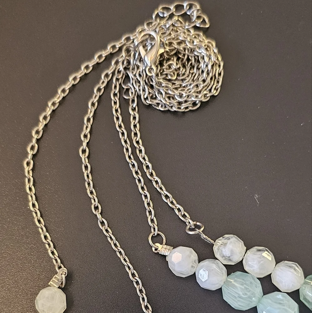 Vintage Long Beaded Crystal Necklace.